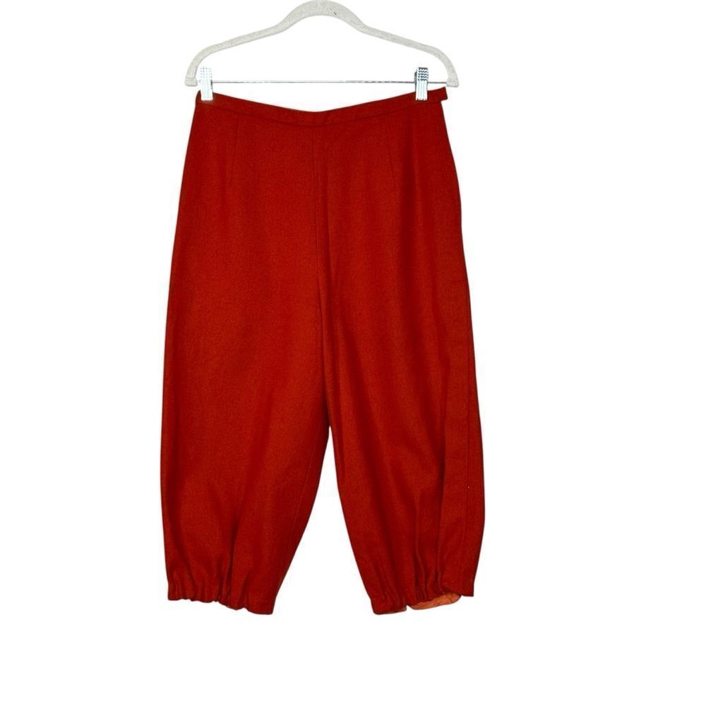 Vintage 1970s Orange Wool Knickersbockers| Size M